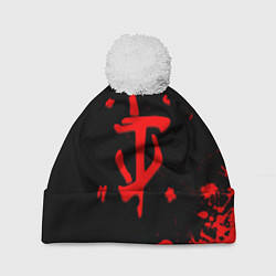 Шапка c помпоном Doom краски всплеск