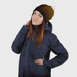 Шапка с помпоном Orange gradient, цвет: 3D-белый — фото 2