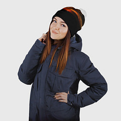 Шапка с помпоном Закат на плато, цвет: 3D-белый — фото 2