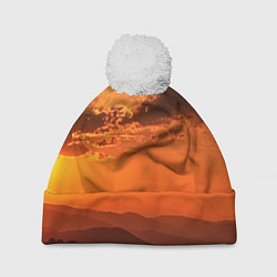 Шапка c помпоном Закат на перевале актопрак
