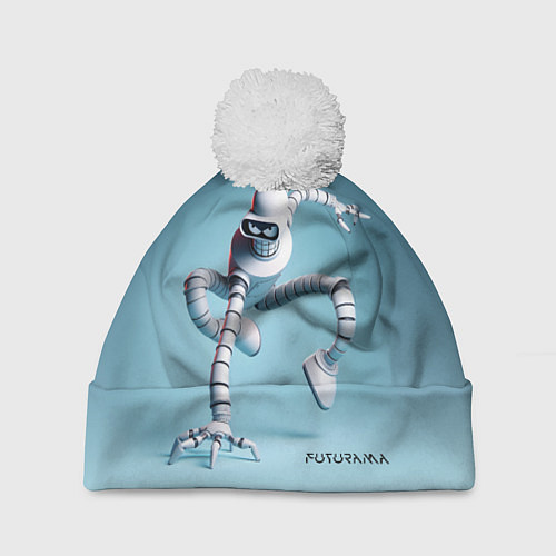 Шапка c помпоном Spider Bender - meme / 3D-Белый – фото 1