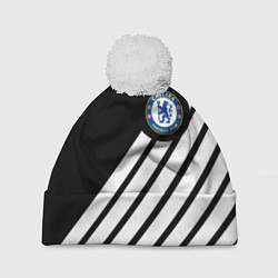 Шапка с помпоном Chelsea geometry sport, цвет: 3D-белый