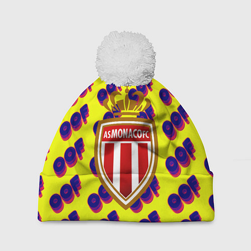 Шапка c помпоном Monako off / 3D-Белый – фото 1