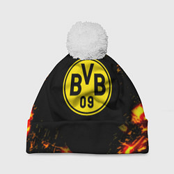 Шапка c помпоном Borussia огненные краски