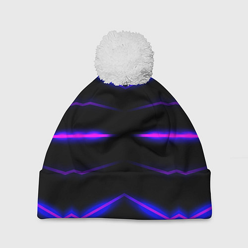 Шапка c помпоном Color multicoloured neon / 3D-Белый – фото 1