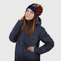 Шапка с помпоном Barcelona градиент символы, цвет: 3D-белый — фото 2