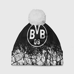 Шапка c помпоном Боруссиа текстура земли
