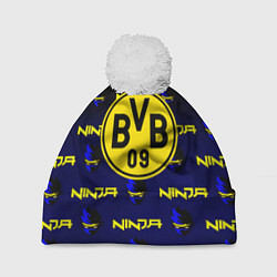 Шапка с помпоном Borussia ninja x fortnite, цвет: 3D-белый