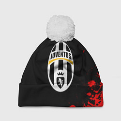 Шапка c помпоном Ювентус краски текстура всплеск