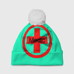 Шапка с помпоном Medic, цвет: 3D-белый