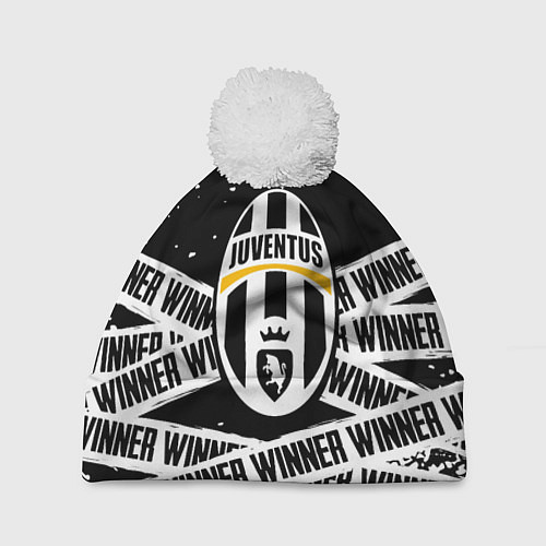 Шапка c помпоном Juventus подедитель краски / 3D-Белый – фото 1