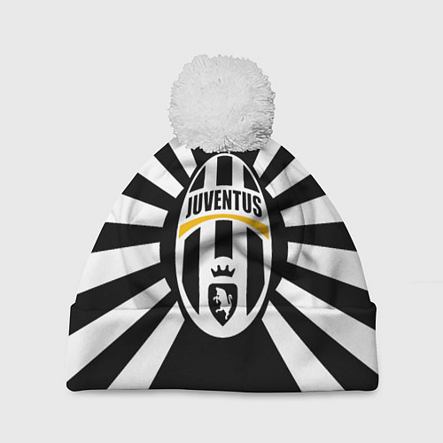 Шапка c помпоном Ювентус линии / 3D-Белый – фото 1