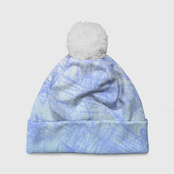 Шапка с помпоном В инее, цвет: 3D-белый