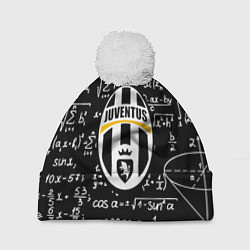 Шапка с помпоном Ювентус физика символы, цвет: 3D-белый
