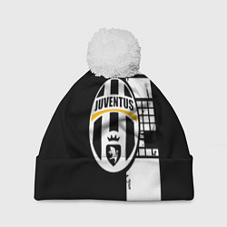 Шапка c помпоном Ювентус геометрия белая