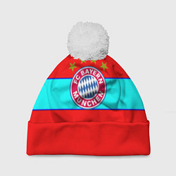 Шапка c помпоном Бавария Мюнхен полосы линии