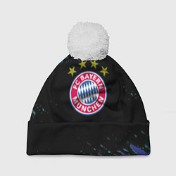 Шапка c помпоном Бавария Мюнхен краски текстура