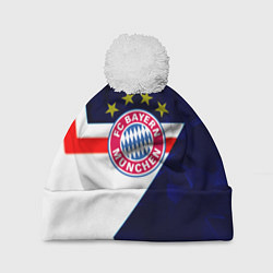 Шапка c помпоном Бавария звезды геометрия