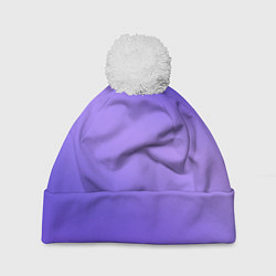 Шапка c помпоном Color purple gradient