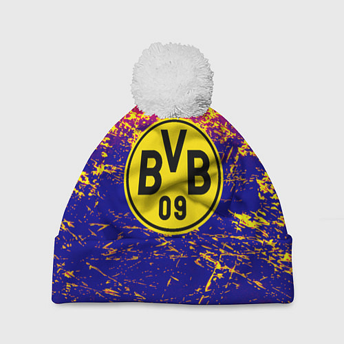 Шапка c помпоном Borussia краски / 3D-Белый – фото 1