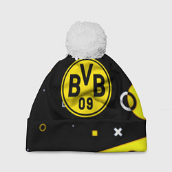 Шапка c помпоном Borussia геометрия текстура