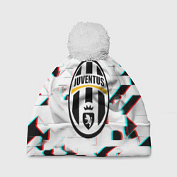 Шапка c помпоном Ювентус геометрия глитч