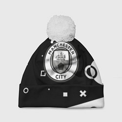 Шапка c помпоном Манчестер сити геометрия блэк