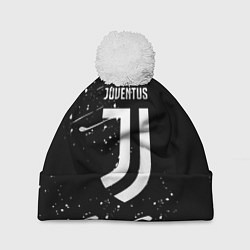 Шапка c помпоном Ювентус всплеск краски тектсура