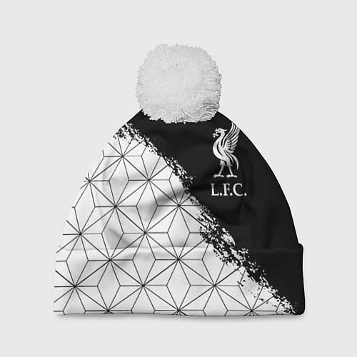 Шапка c помпоном Liverpool краски текстура геометрия / 3D-Белый – фото 1