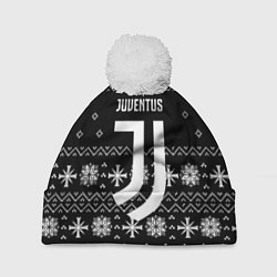Шапка c помпоном Ювентус новый год текстура