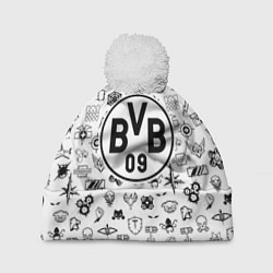 Шапка c помпоном Borussia game pattern