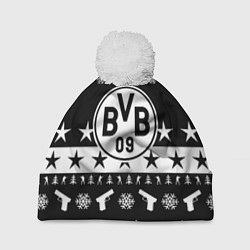 Шапка с помпоном Borussia x counter strike, цвет: 3D-белый