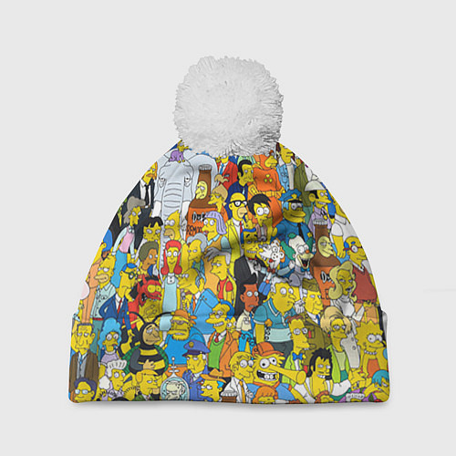 Шапка c помпоном Simpsons Stories / 3D-Белый – фото 1