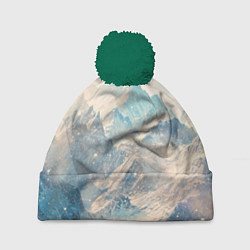 Шапка с помпоном Горы, цвет: 3D-зеленый