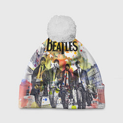 Шапка с помпоном The Beatles: Colour Spray, цвет: 3D-белый
