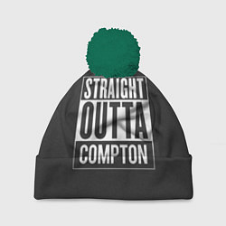 Шапка с помпоном Straight Outta Compton, цвет: 3D-зеленый