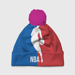 Шапка с помпоном Эмблема NBA, цвет: 3D-малиновый