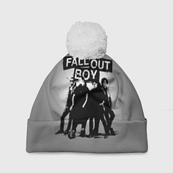 Шапка с помпоном Fall out boy, цвет: 3D-белый