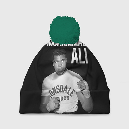 Шапка c помпоном Muhammad Ali / 3D-Зеленый – фото 1