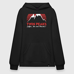 Толстовка-худи оверсайз Twin Peaks: Pie & Murder, цвет: черный