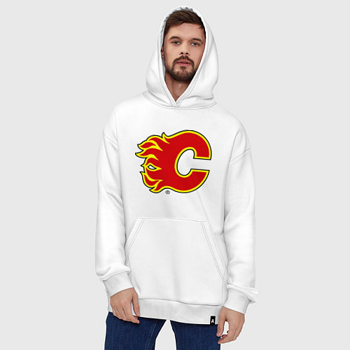 Худи оверсайз Calgary Flames / Белый – фото 4