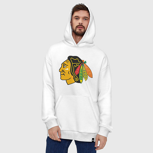 Худи оверсайз Chicago Blackhawks: Kane / Белый – фото 4
