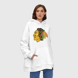 Толстовка-худи оверсайз Chicago Blackhawks: Kane, цвет: белый — фото 2
