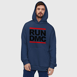 Толстовка-худи оверсайз Run DMC, цвет: тёмно-синий — фото 2
