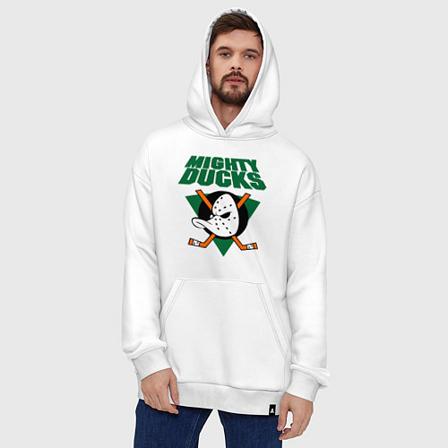 Худи оверсайз Anaheim Mighty Ducks / Белый – фото 4