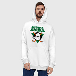 Толстовка-худи оверсайз Anaheim Mighty Ducks, цвет: белый — фото 2