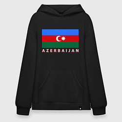 Толстовка-худи оверсайз Азербайджан, цвет: черный