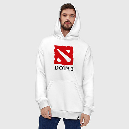 Худи оверсайз Dota 2: Logo / Белый – фото 4