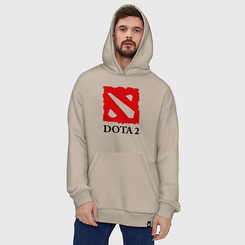 Худи оверсайз Dota 2: Logo / Миндальный – фото 4