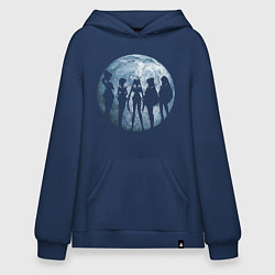 Толстовка-худи оверсайз Войны в матросках, цвет: тёмно-синий